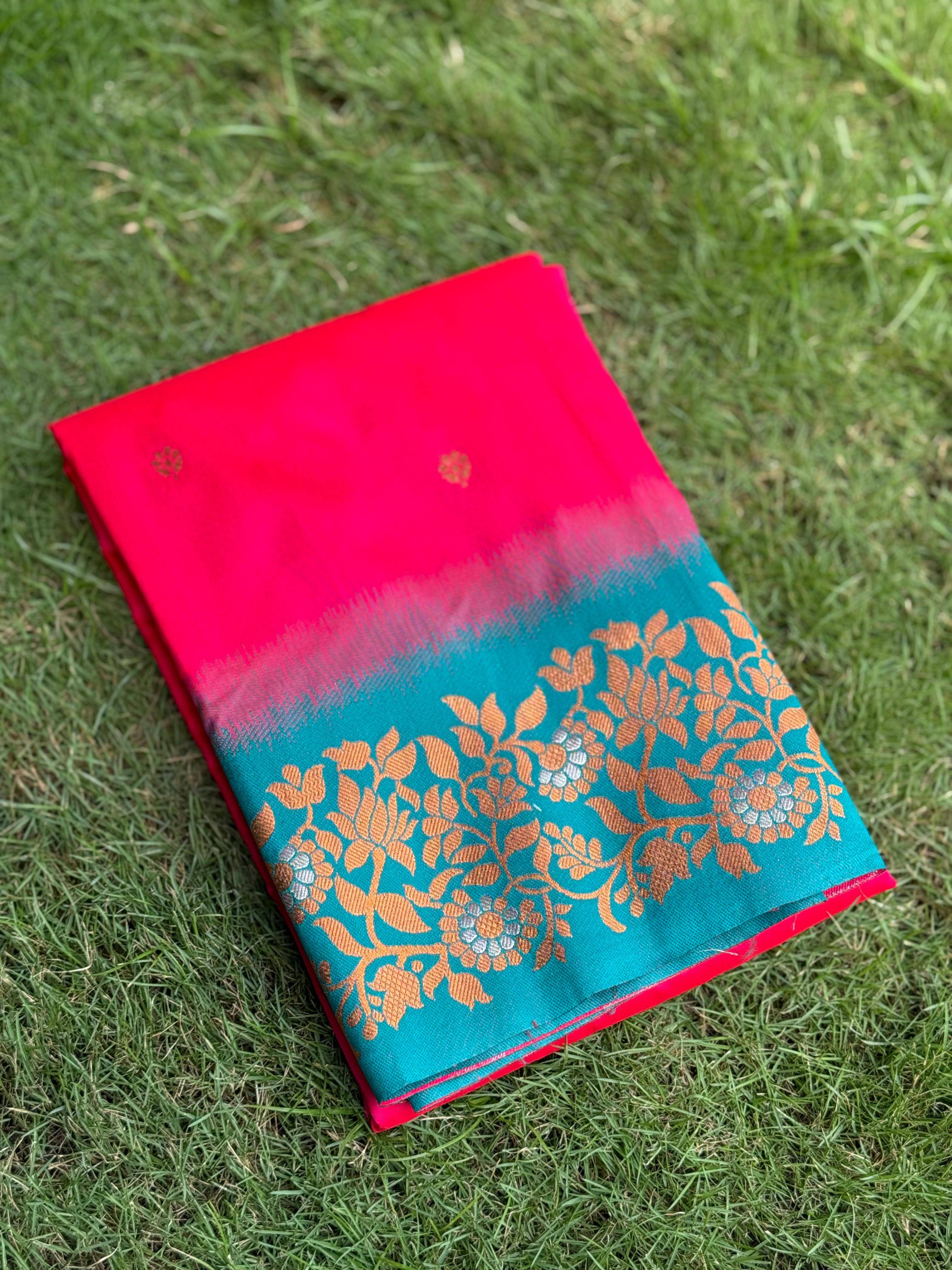 Pink Soft Silk Kanjivaram Saree