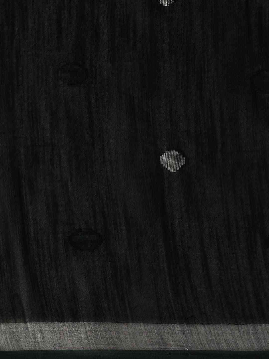 Latest Banarasi Green Colour Polka Dots & Zari Border Saree