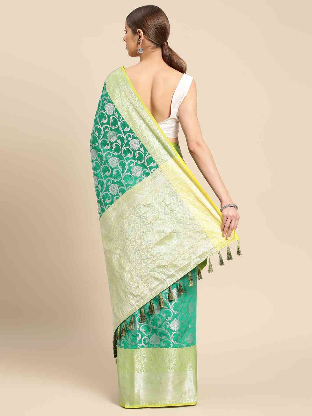 Banarasi Katan Silk Flower Design Saree