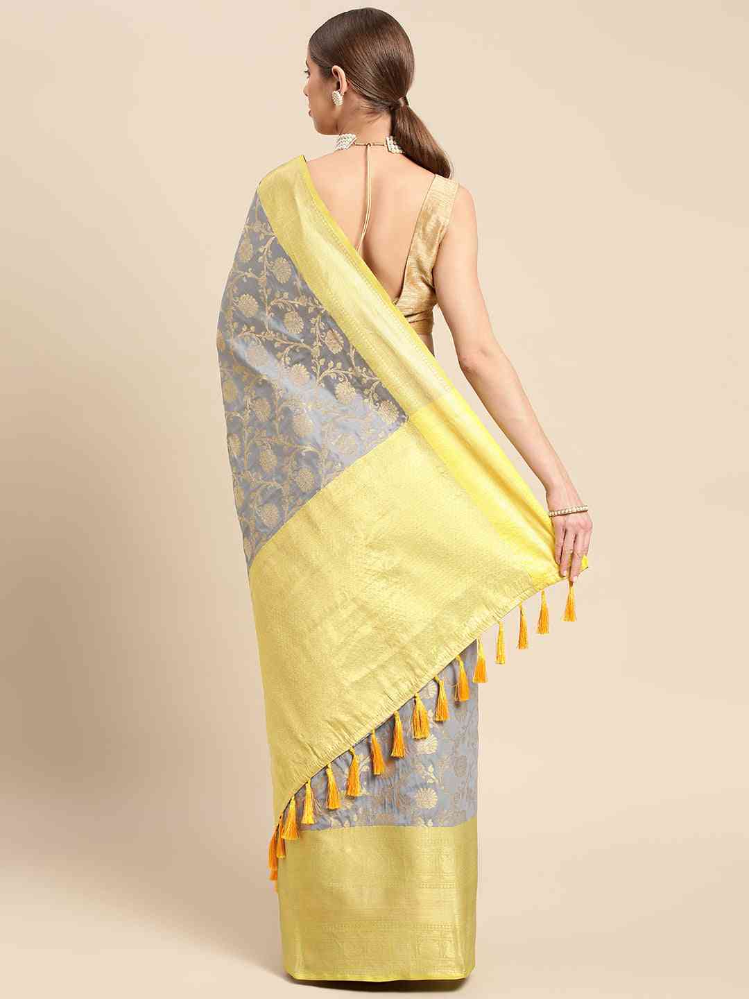 Banarasi Katan Silk Flower Design Saree