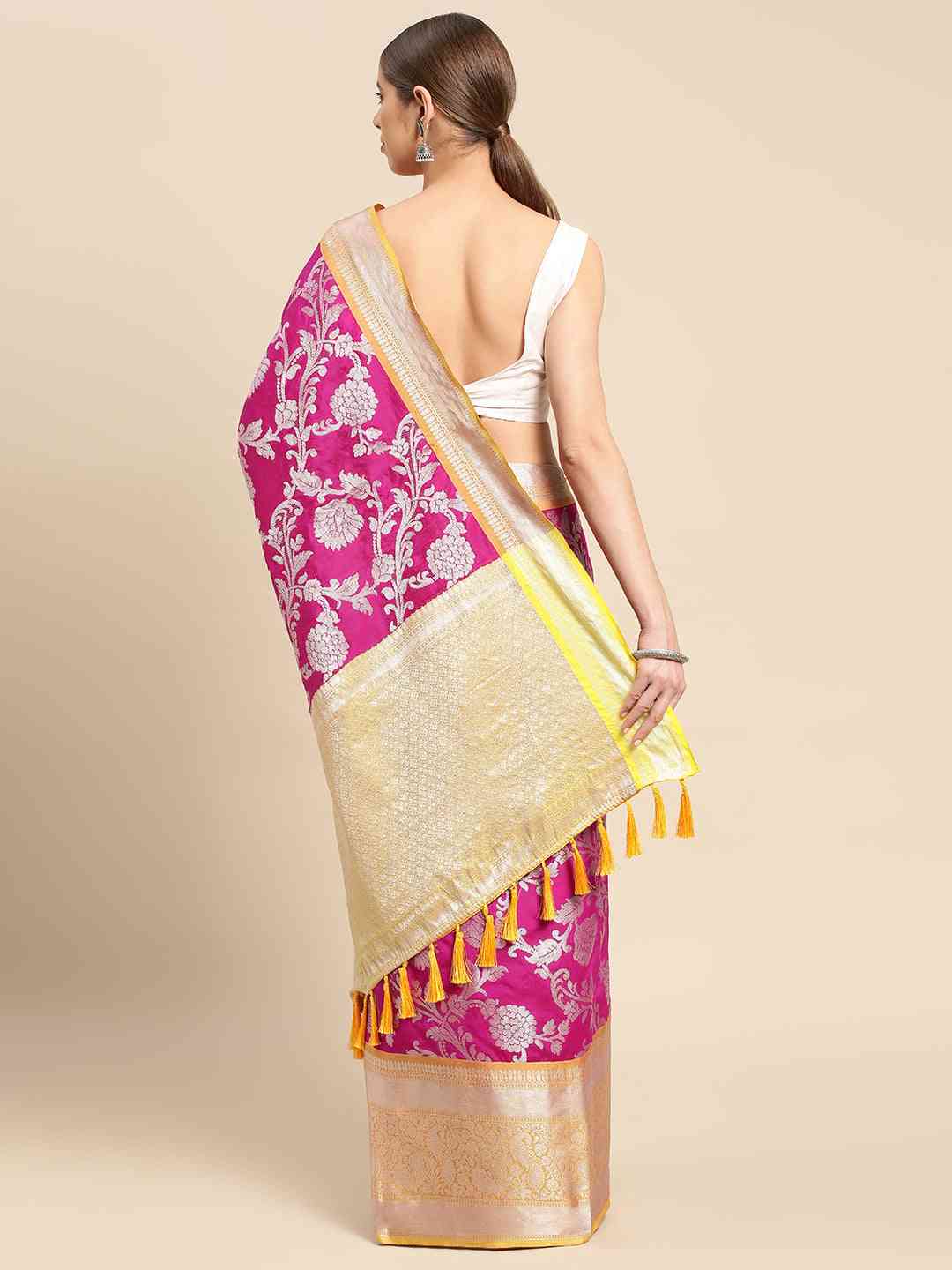 Banarasi Katan Silk Flower Design Saree