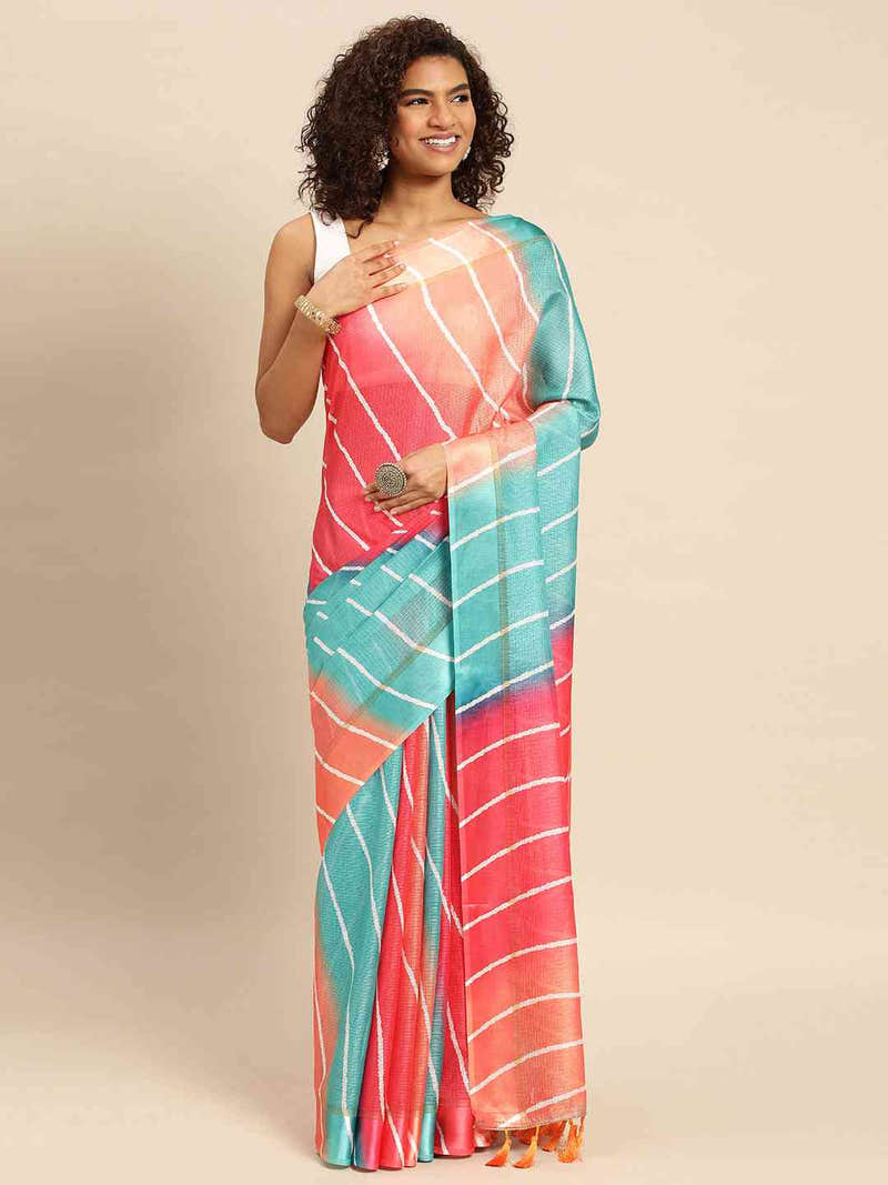 Soft Satin Kota Doriya Batik Digital Print Saree