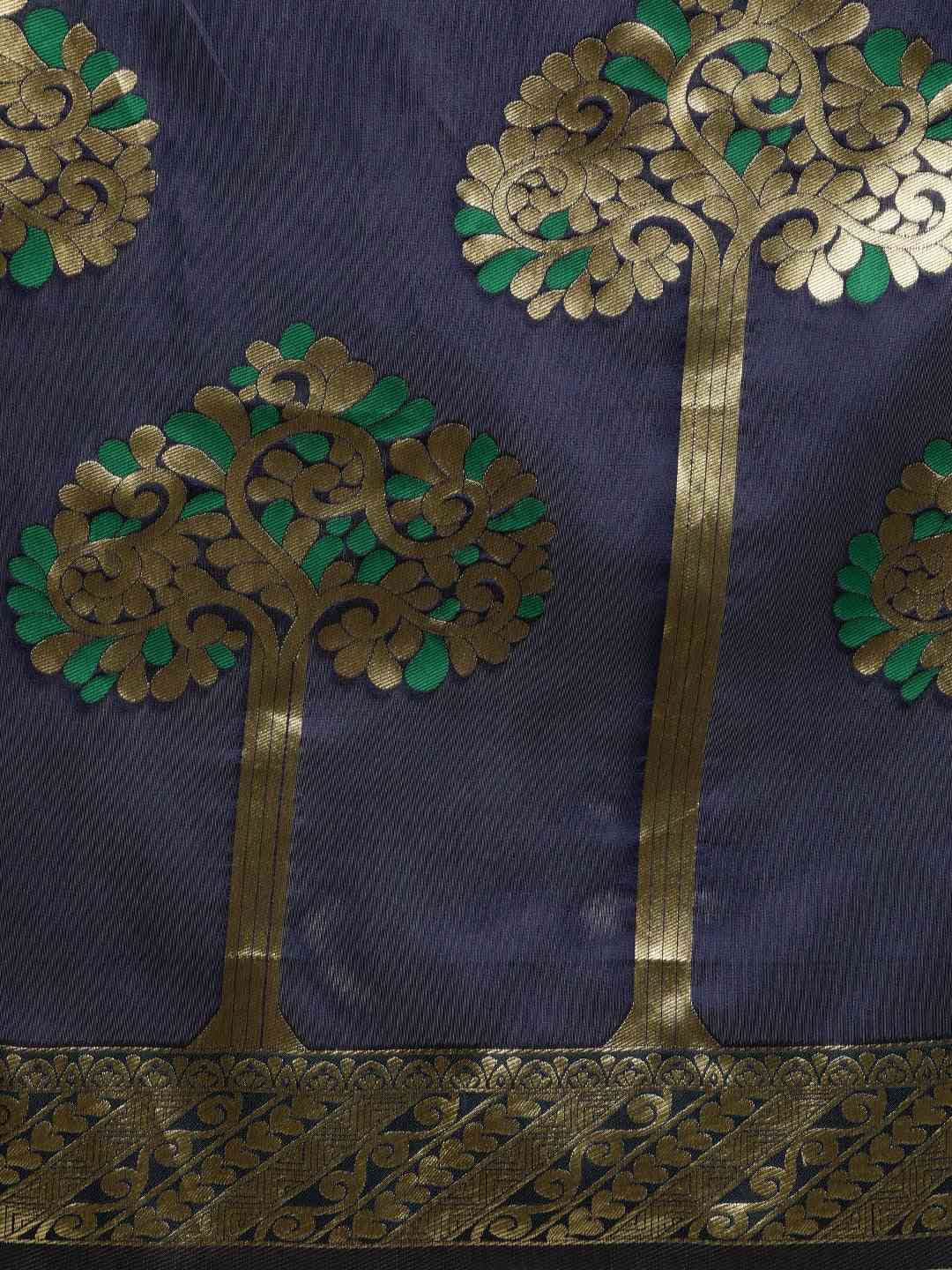 Banarasi Green Colour Woven Design Silk Saree