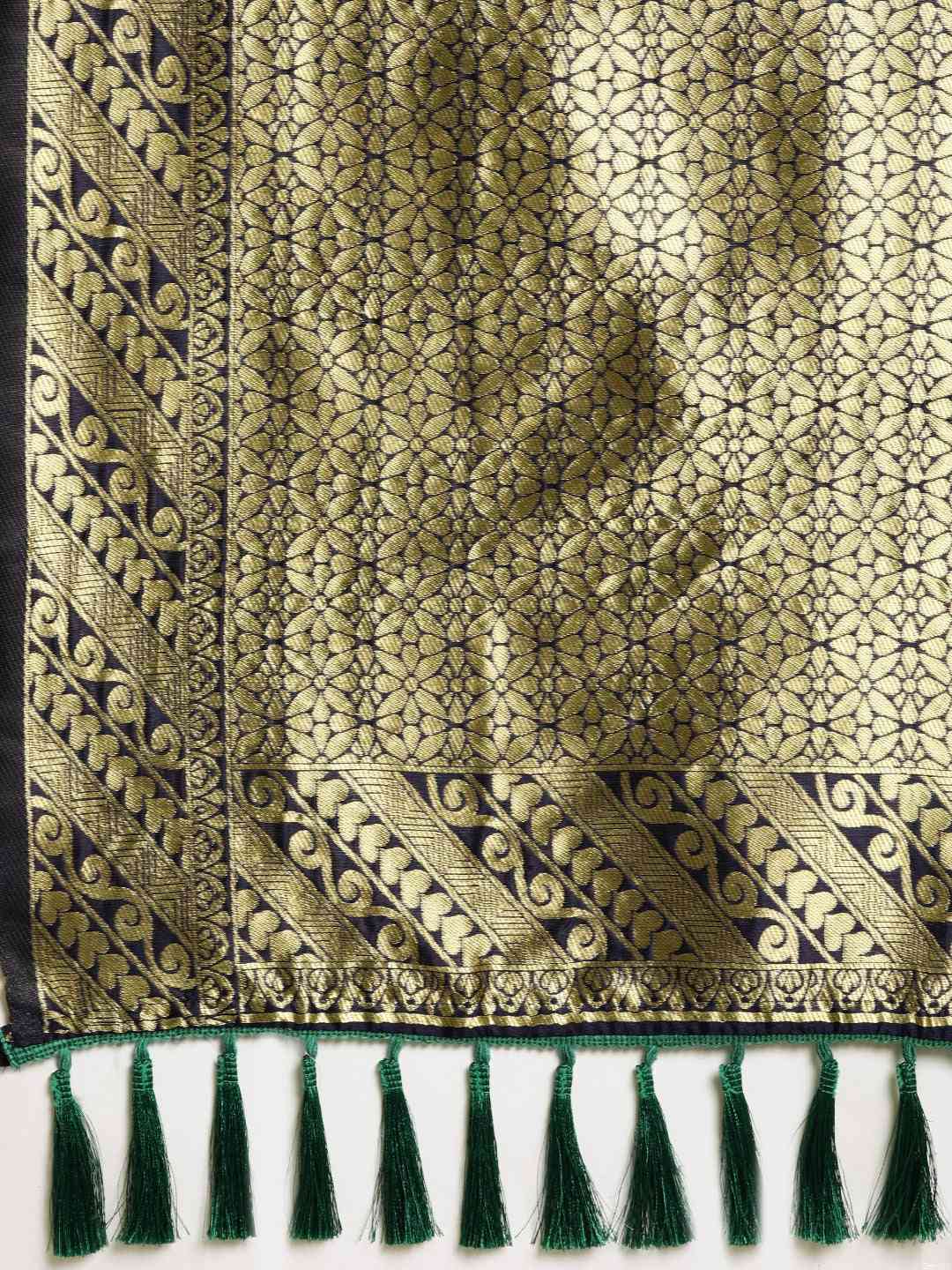 Banarasi Green Colour Woven Design Silk Saree