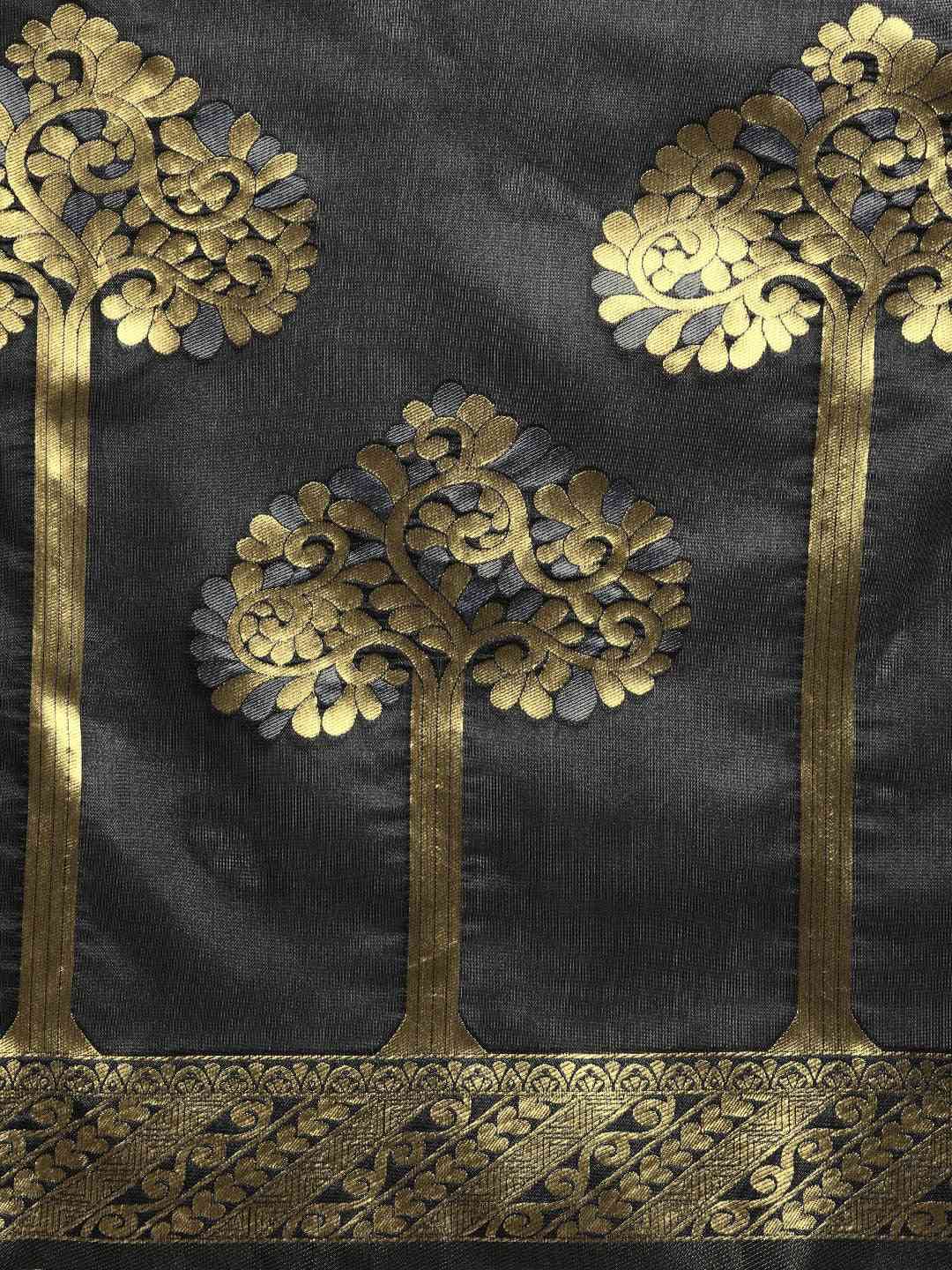 Banarasi Grey Colour Woven Design Silk Saree