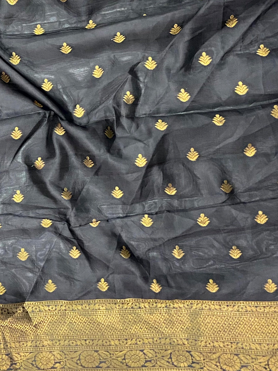 Black Soft Silk Kalamkari Printed Saree