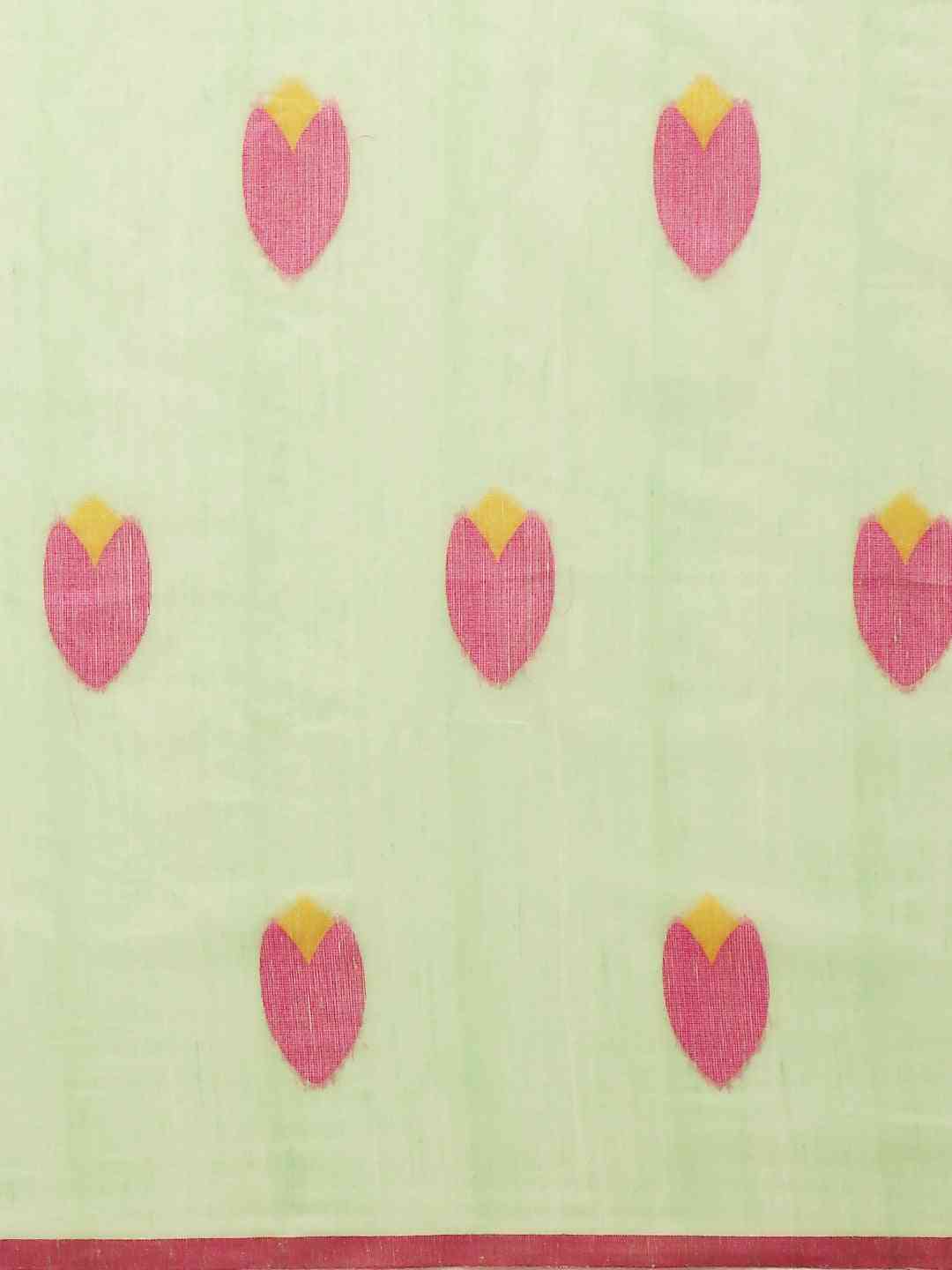 Exclusive Banarasi Pista Colour Print Linen Saree