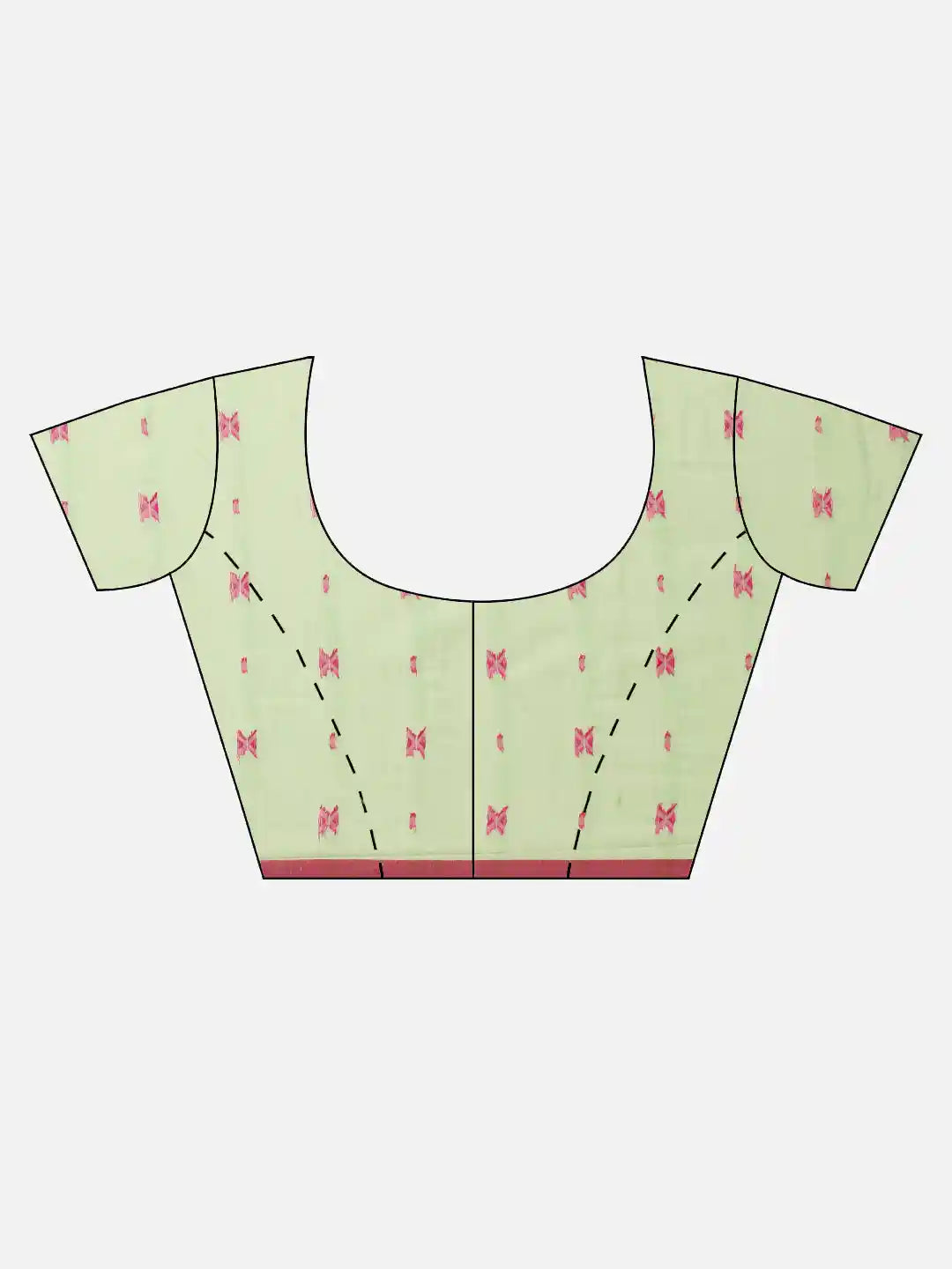 Exclusive Banarasi Pista Colour Print Linen Saree