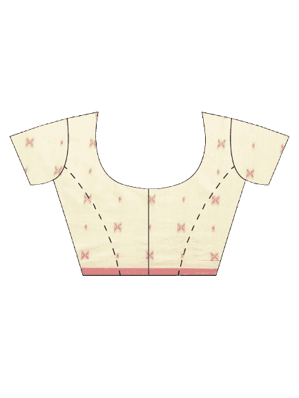 Banarasi Cream Colour Geometric Print Linen Saree