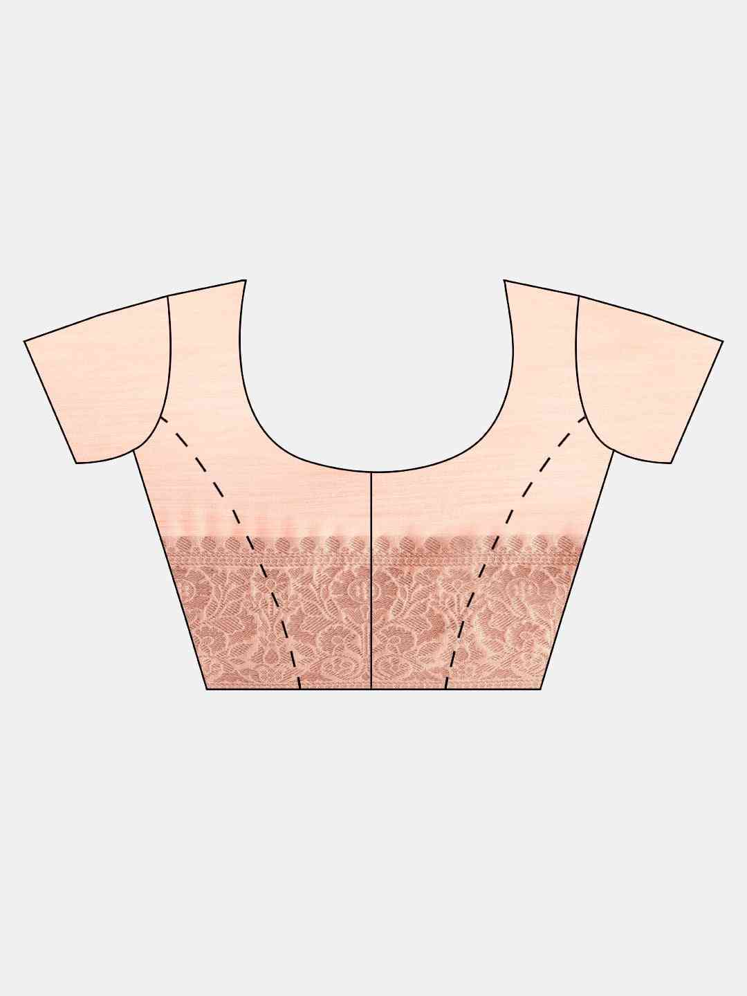 Stylish Peach Colour Woven Design Cotton Saree