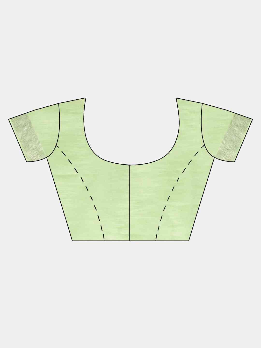 Stylish Pista Colour Woven Design Cotton Saree