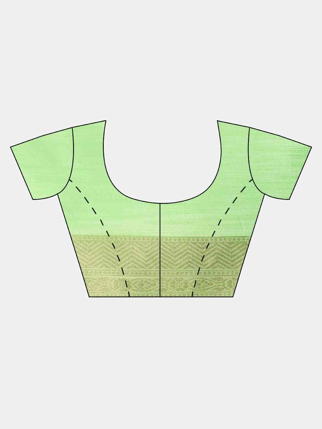 Stylish Bollywood Lime Colour Woven Design Cotton Saree