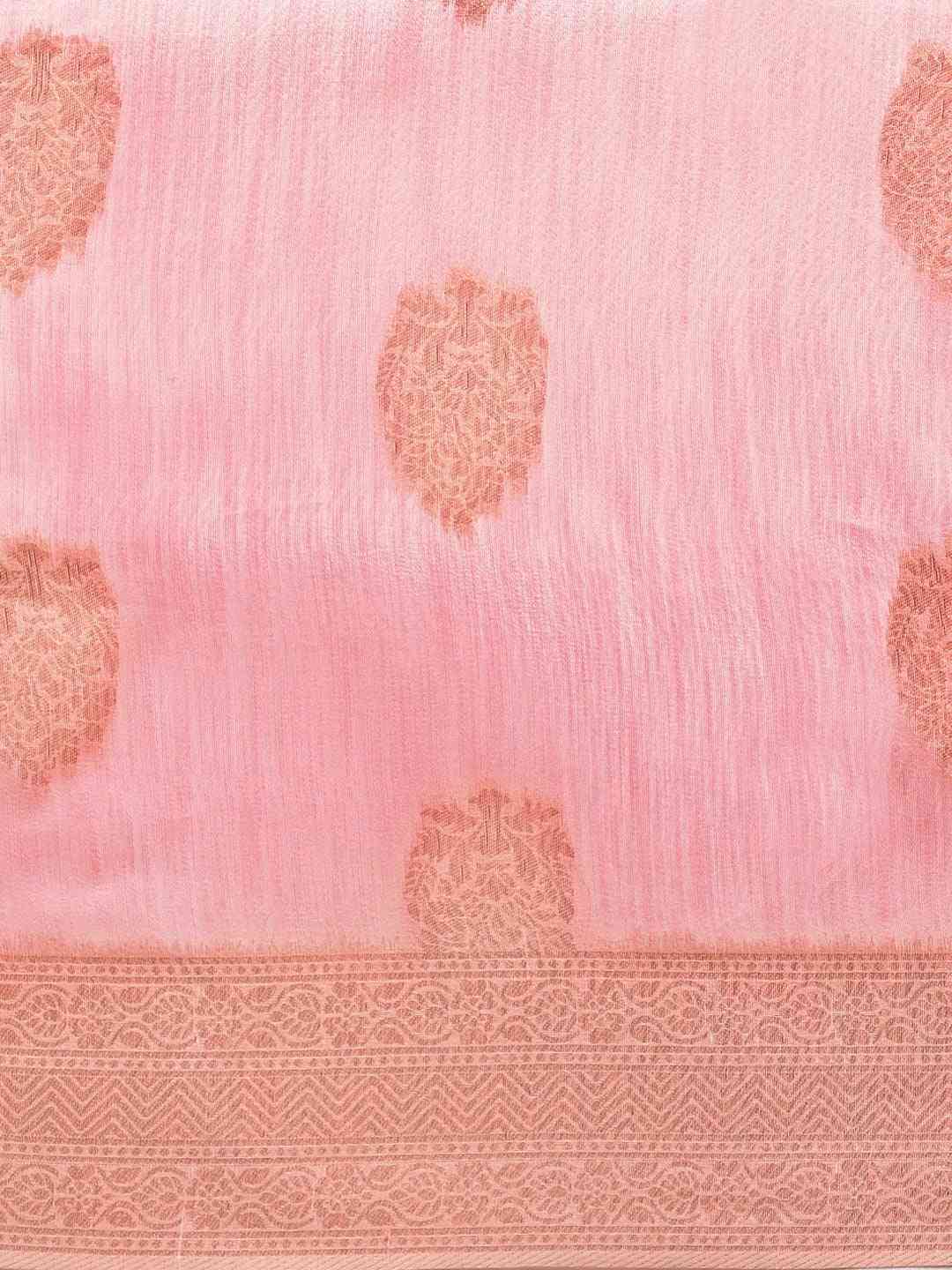 Bollywood Light Pink Colour Cotton Saree