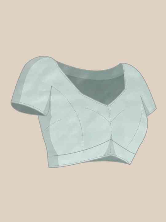 Soft Satin Georgette Saree in Pristel Colour