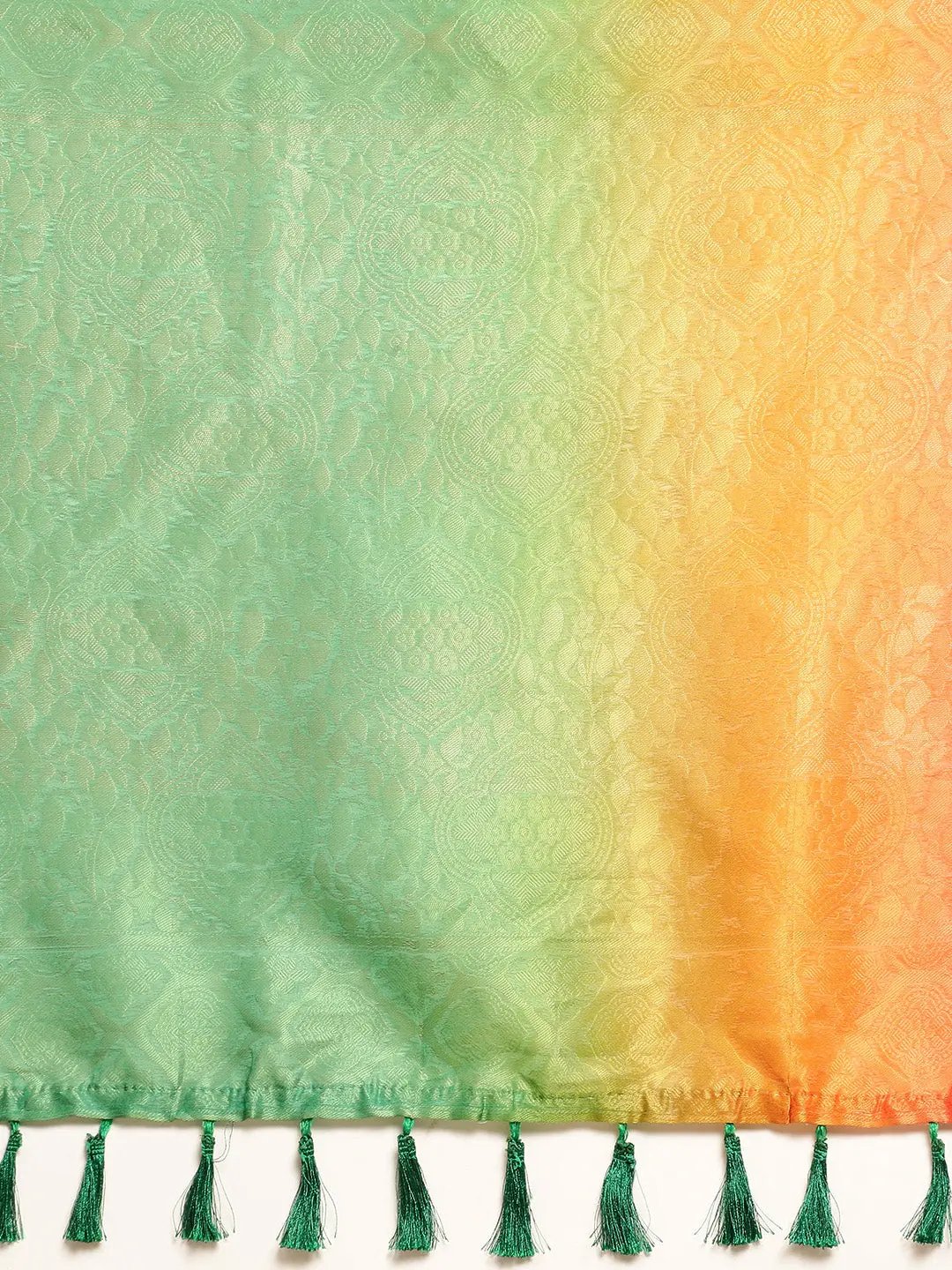 Slub Katan Silk Saree With Digital Print