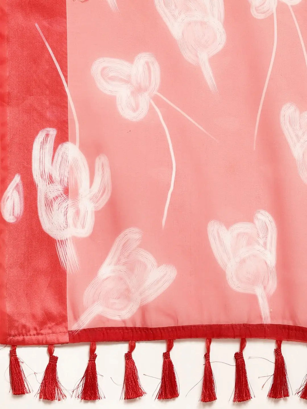 Organza With Satin Border Flower Print Party Wear Saree