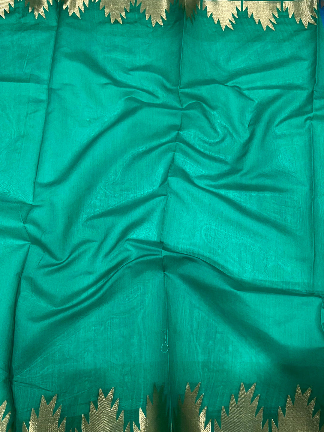 Sky Blue Banarasi Raw Silk Ikkat Saree