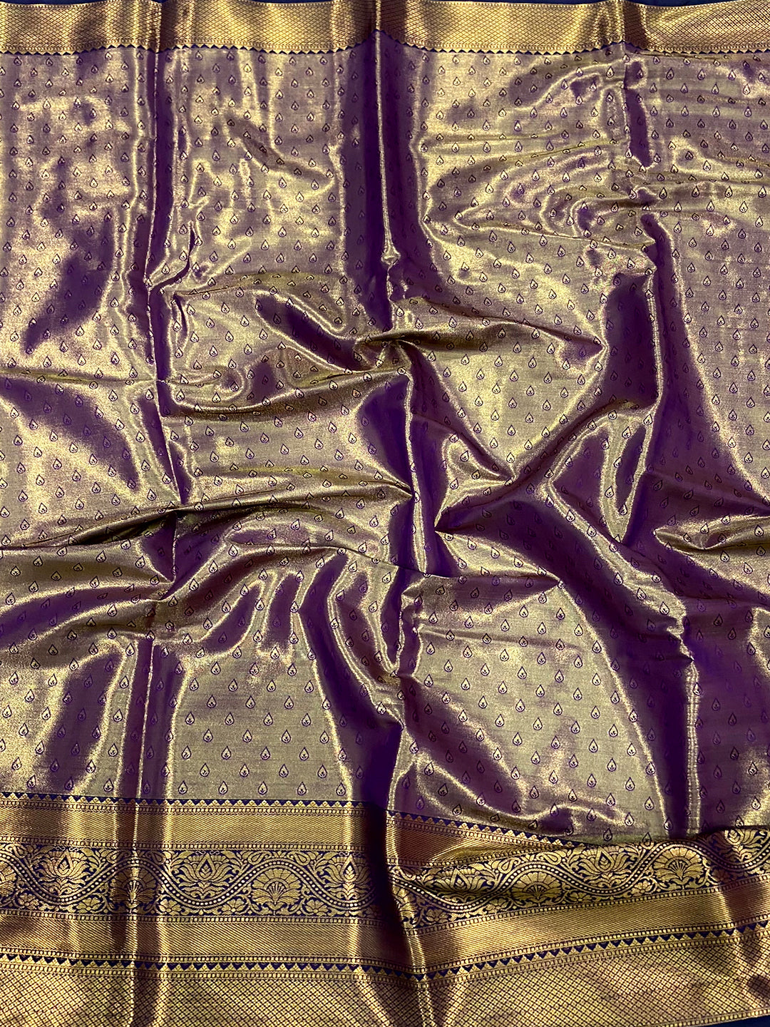 Purple Dharmavaram Butterfly Silk Saree