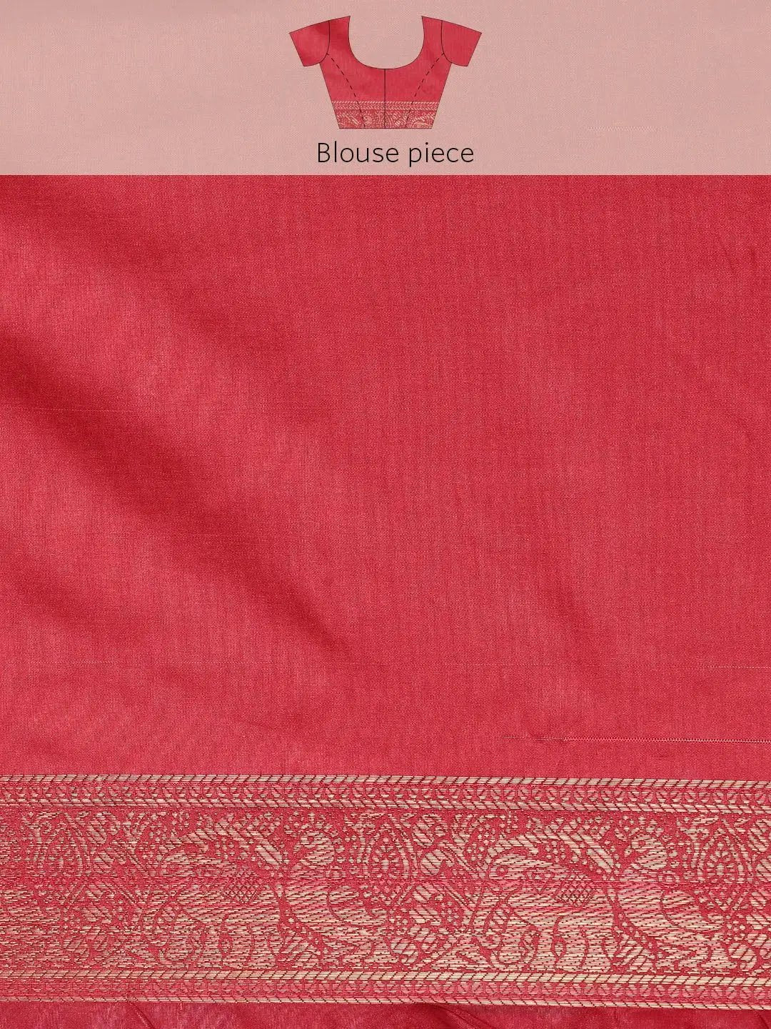 Cream Colour Kanjivaram Zari Silk Saree With Ethnic Motifs