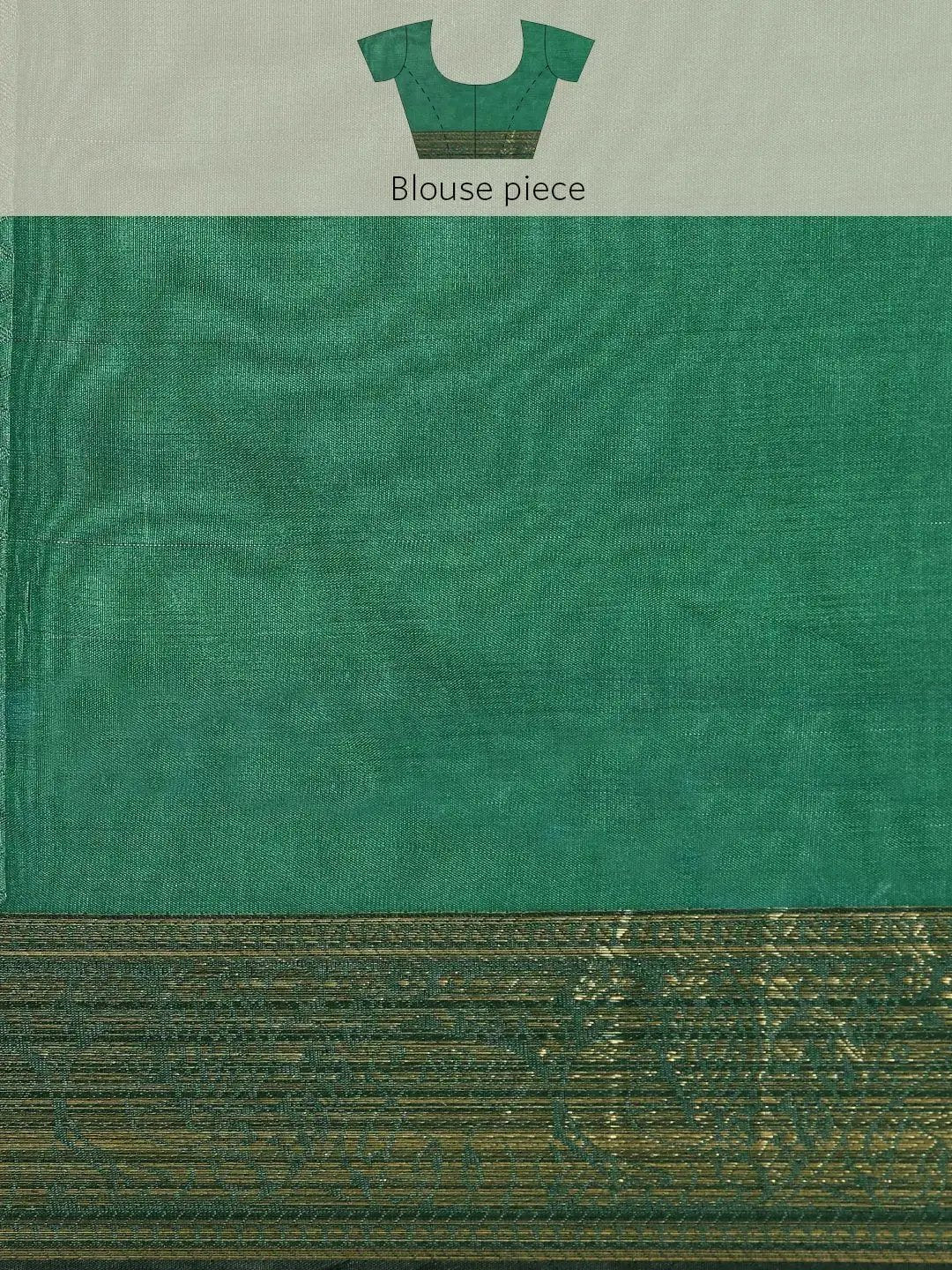 Kanjivaram Zari Silk Saree With Ethnic Motifs Work