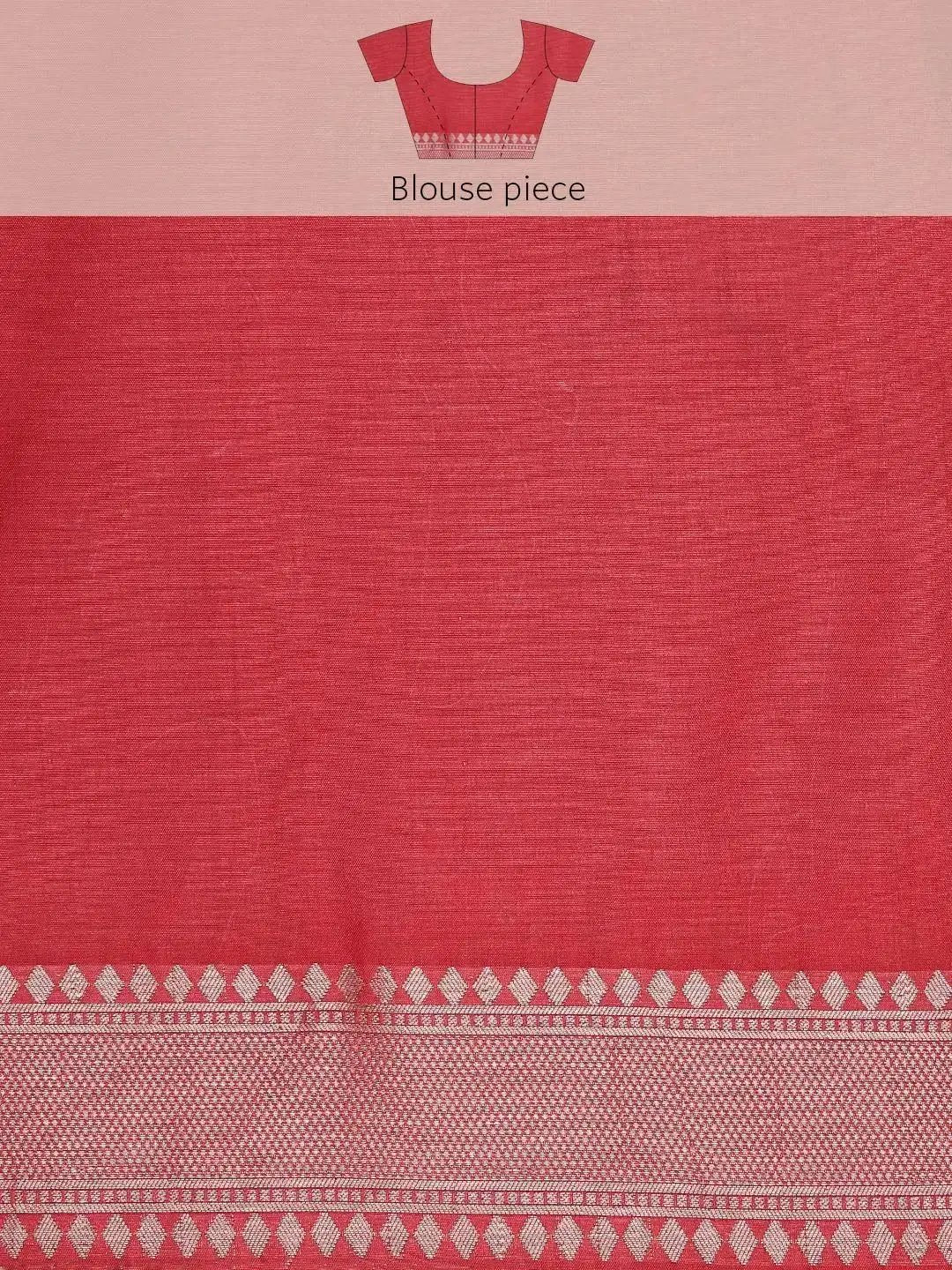 Kanjivaram Zari Silk Saree With Ethnic Motifs