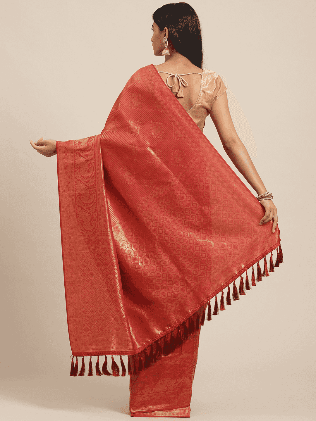Beautiful Red Colour Banarasi Saree