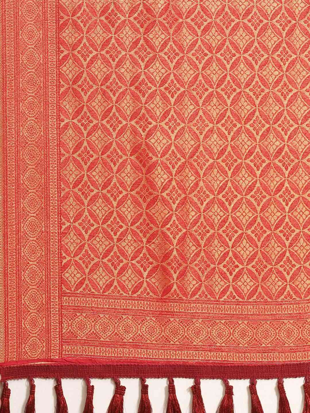 Beautiful Red Colour Banarasi Saree