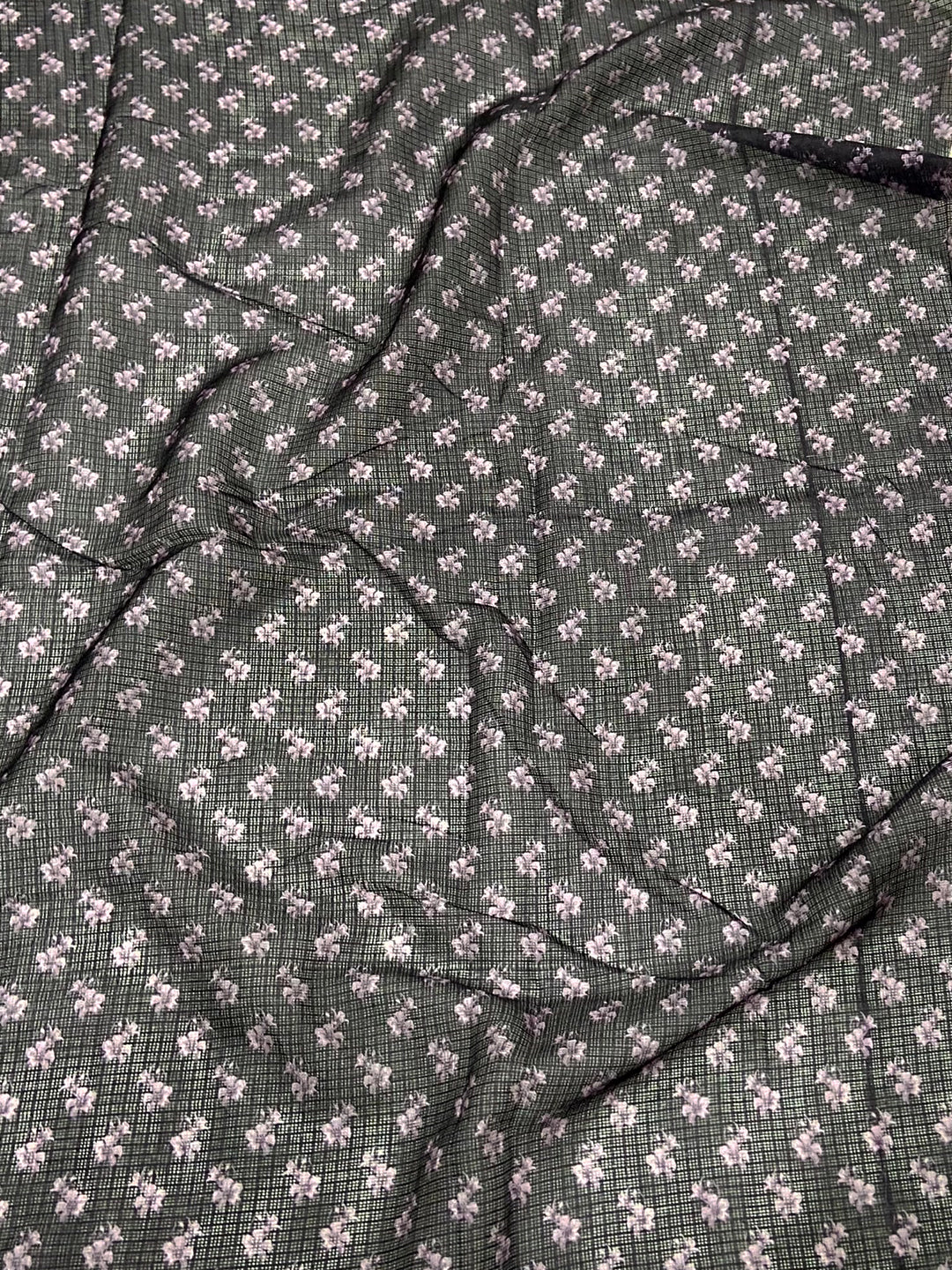 Light Lavender Soft Kota Floral Print Saree