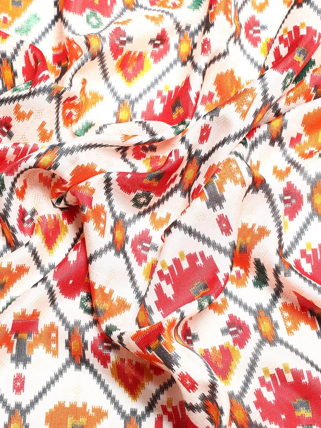 Design Soft Chanderi Silk Patola Design Festive Wear Saree