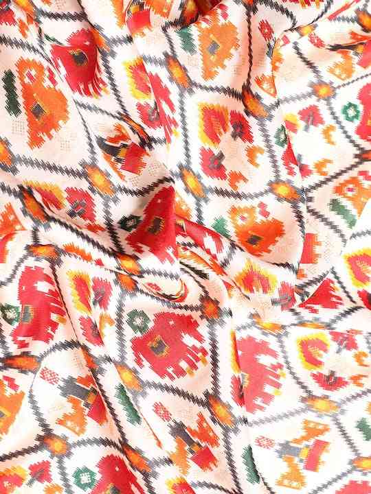 Design Soft Chanderi Silk Patola Design Festive Wear Saree