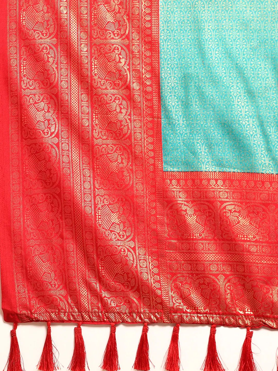 Soft Chanderi Silk Patola Saree With Foil Border Work