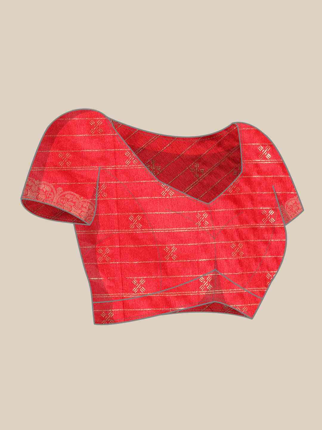 Soft Chanderi Silk Patola Saree With Foil Border Work