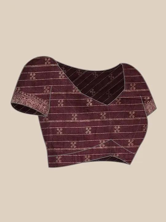 Soft Chanderi Silk Patola Saree With Foil Border Work