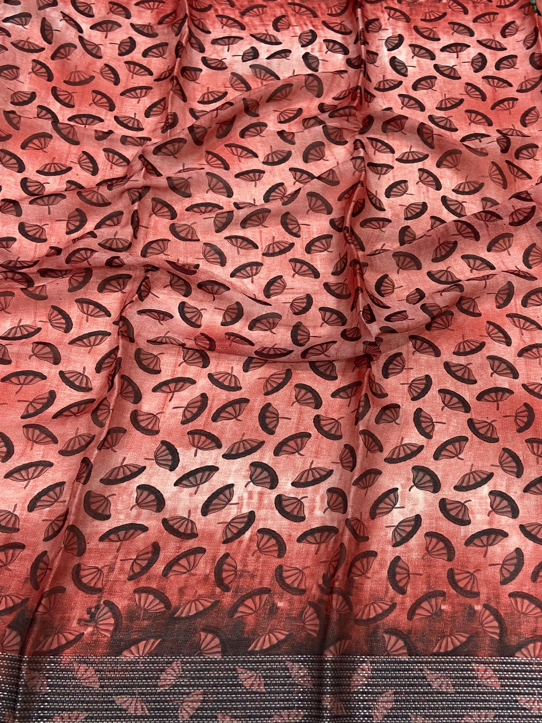 Pink Georgette Pichwai Print Saree