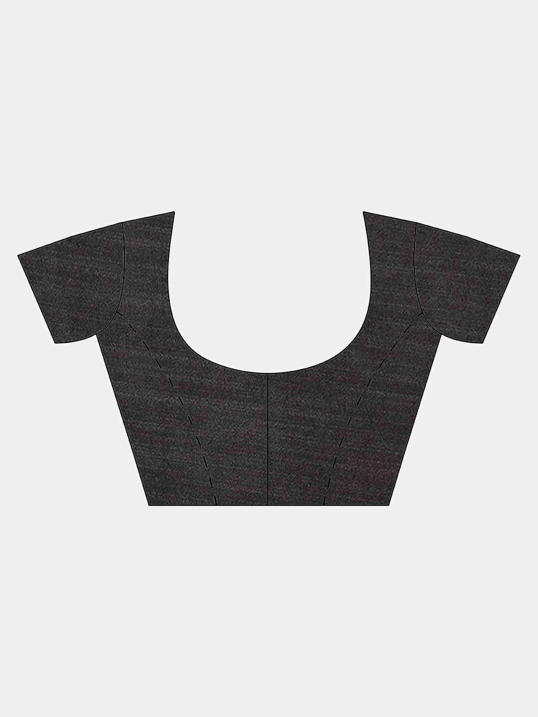 Black Colour Embellished Poly Silk Saree with Blouse