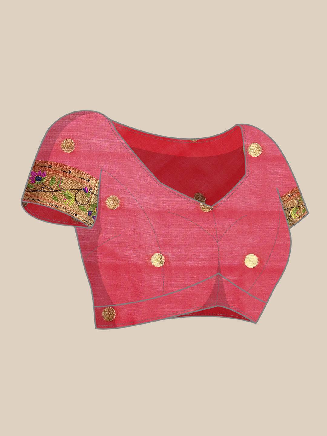 Yevla Paithani Minakari Silk Saree