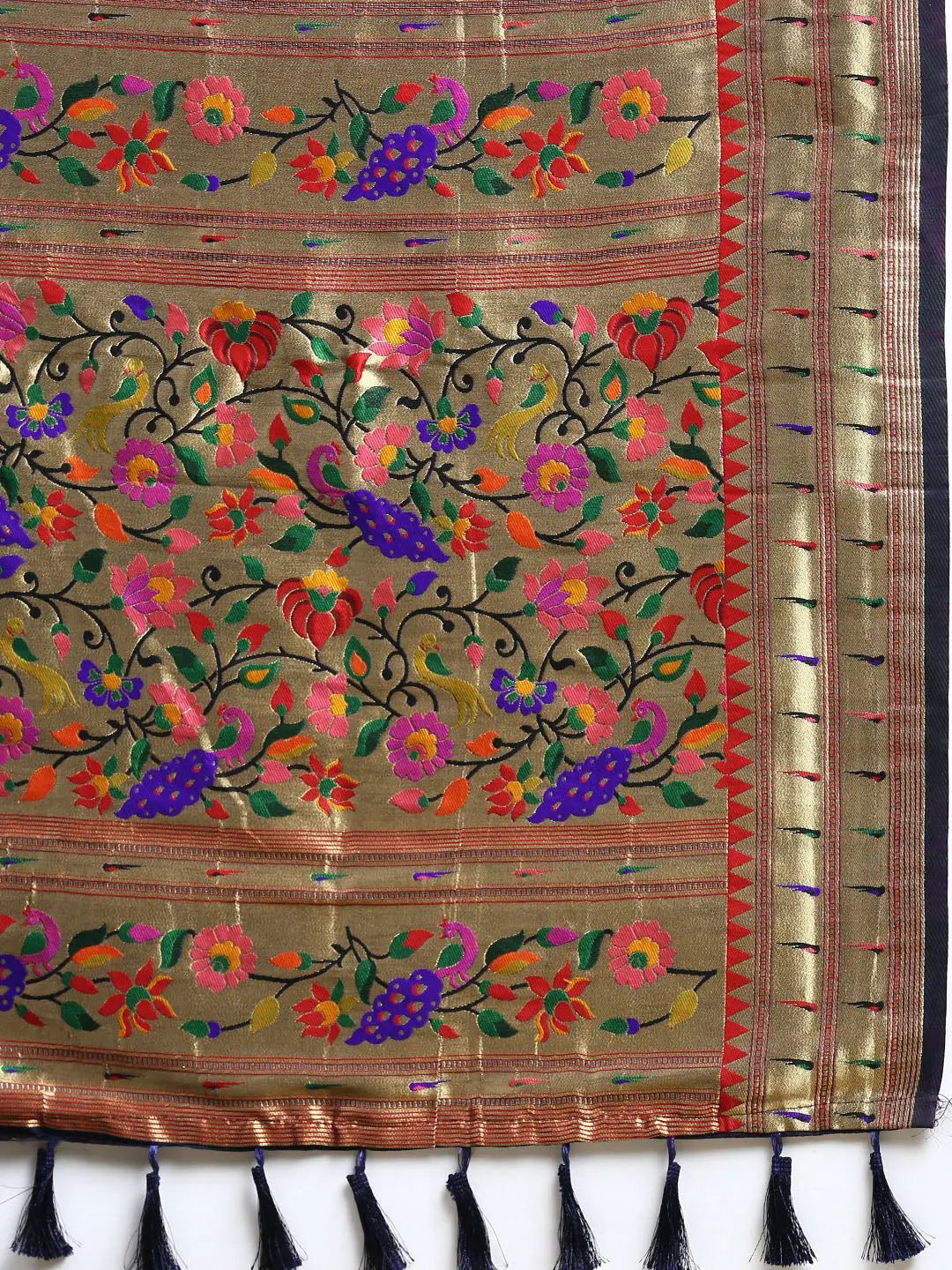 Yevla Paithani Minakari Silk Saree