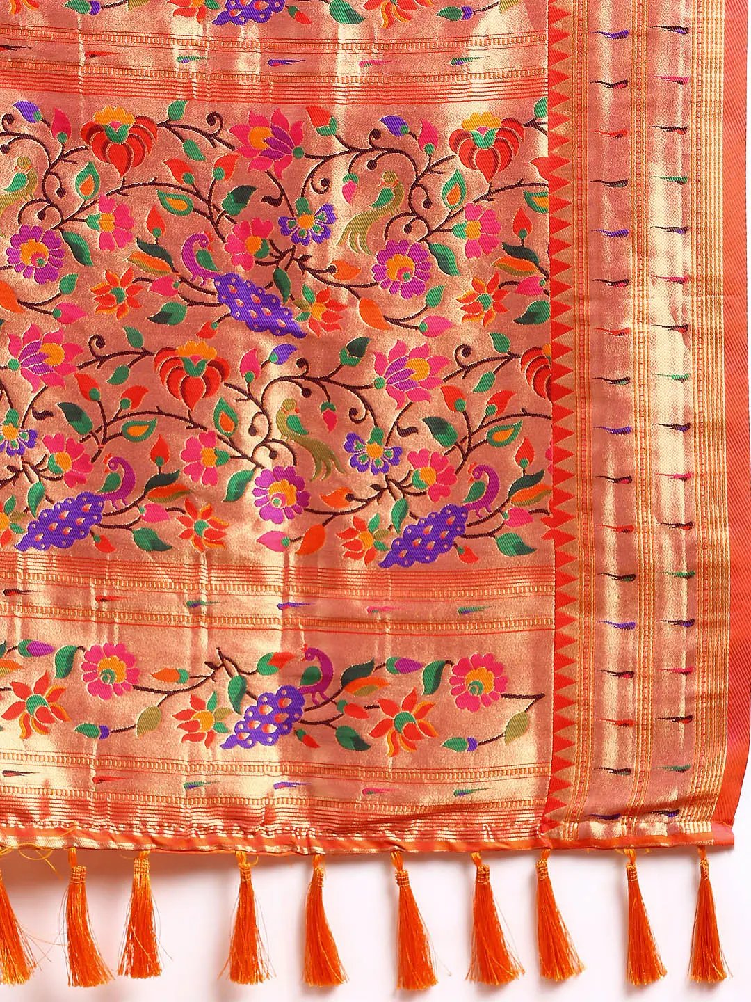 Yevla Paithani Minakari Silk Saree