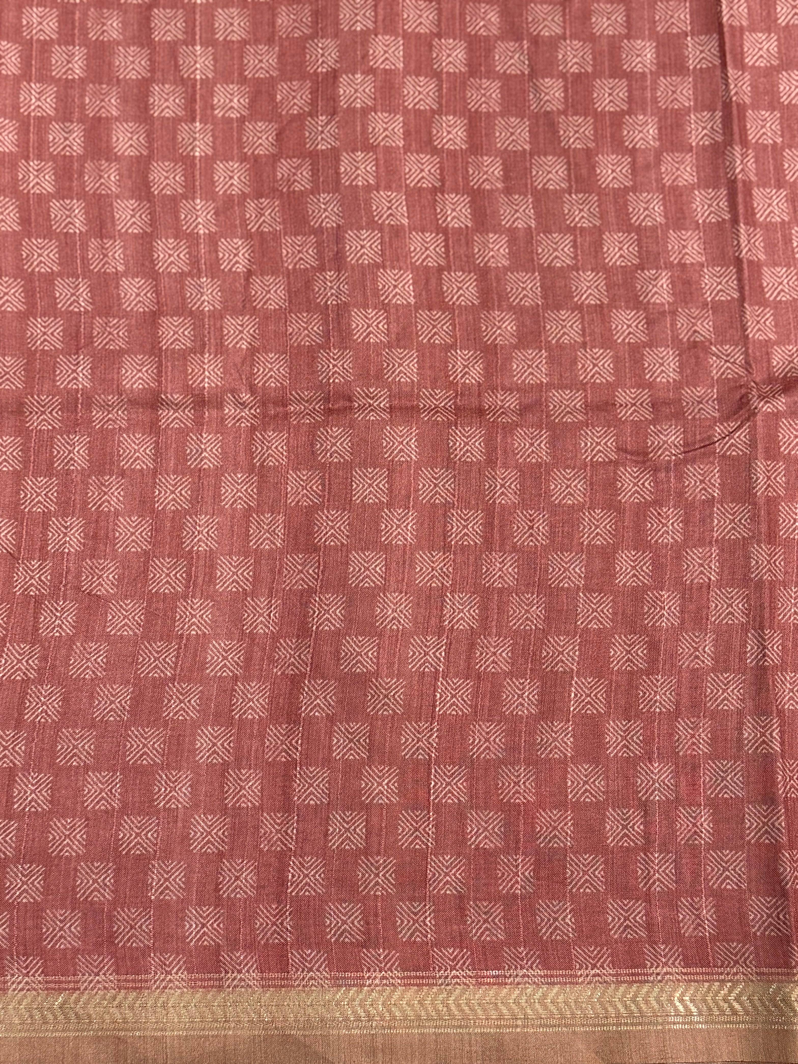 Tussar Ghicha Silk Bandhani Print Saree