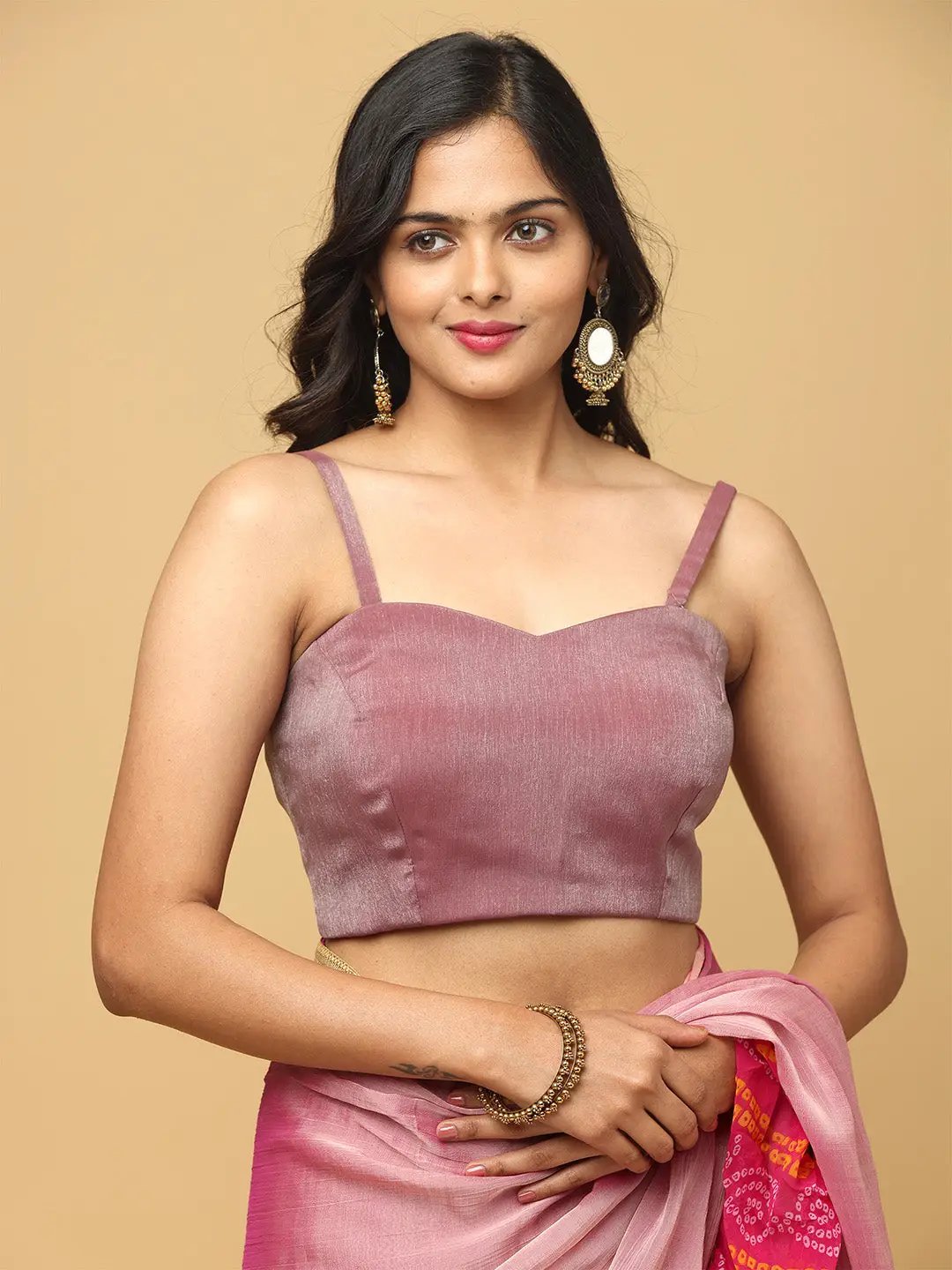 Soft Georgette Bandhej Print Ruffle Party Wear Saree