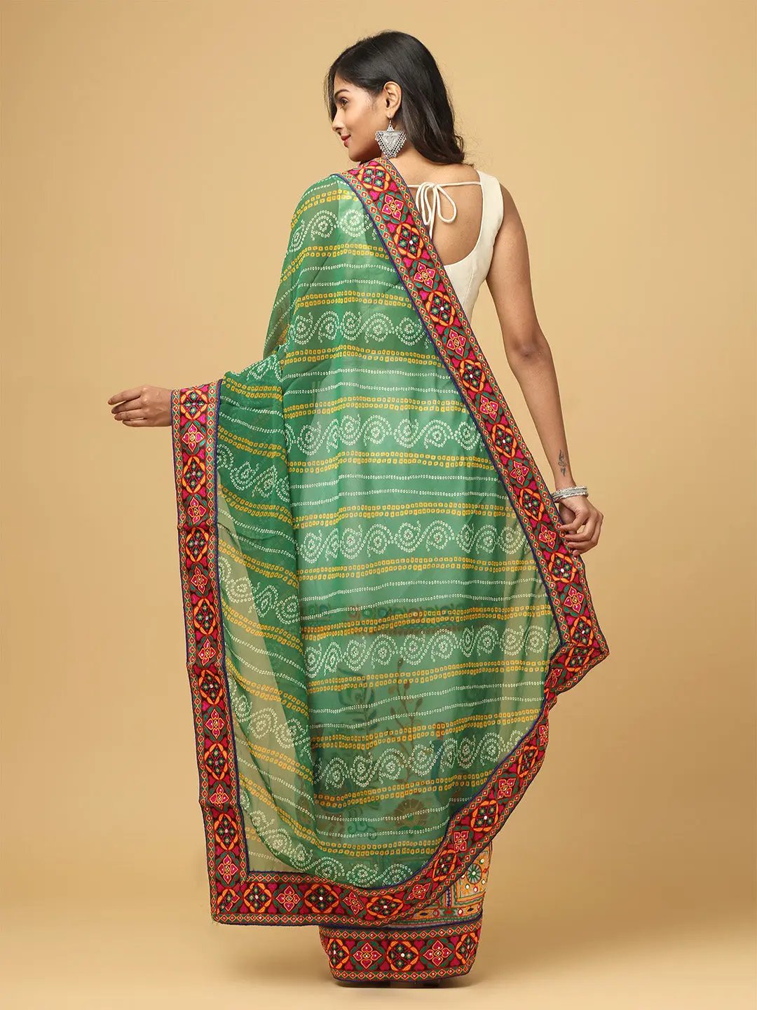 Royal Katchi Embroidery Festive Wear Saree