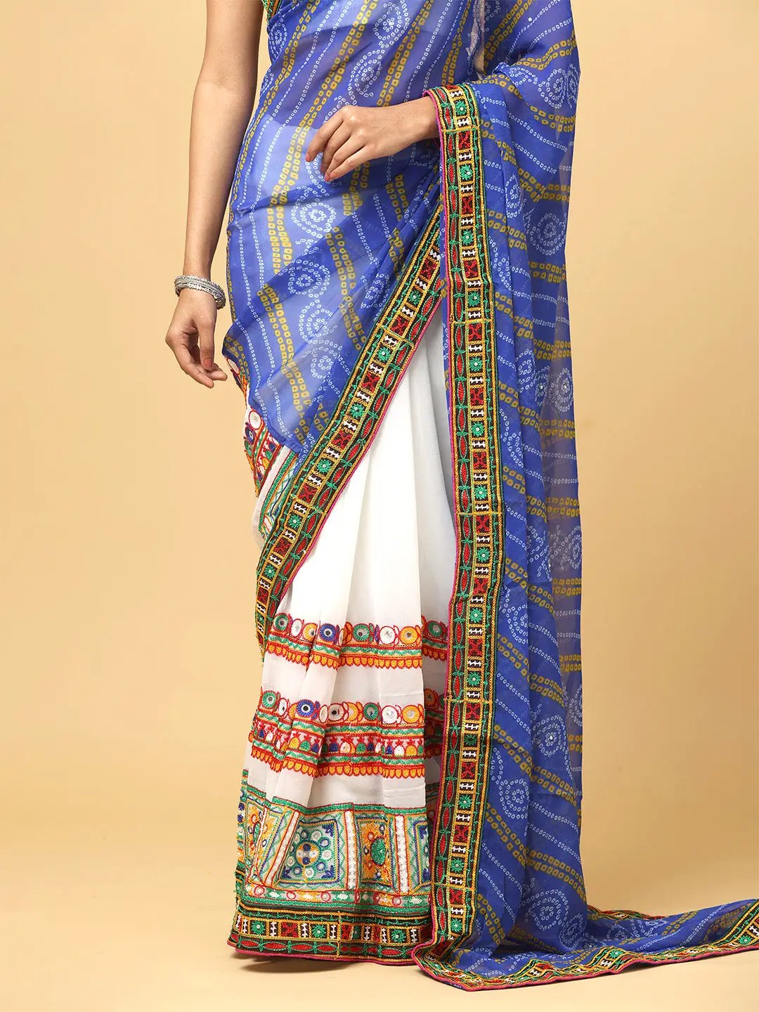 Royal Katchi Embroidery Festive Wear Saree
