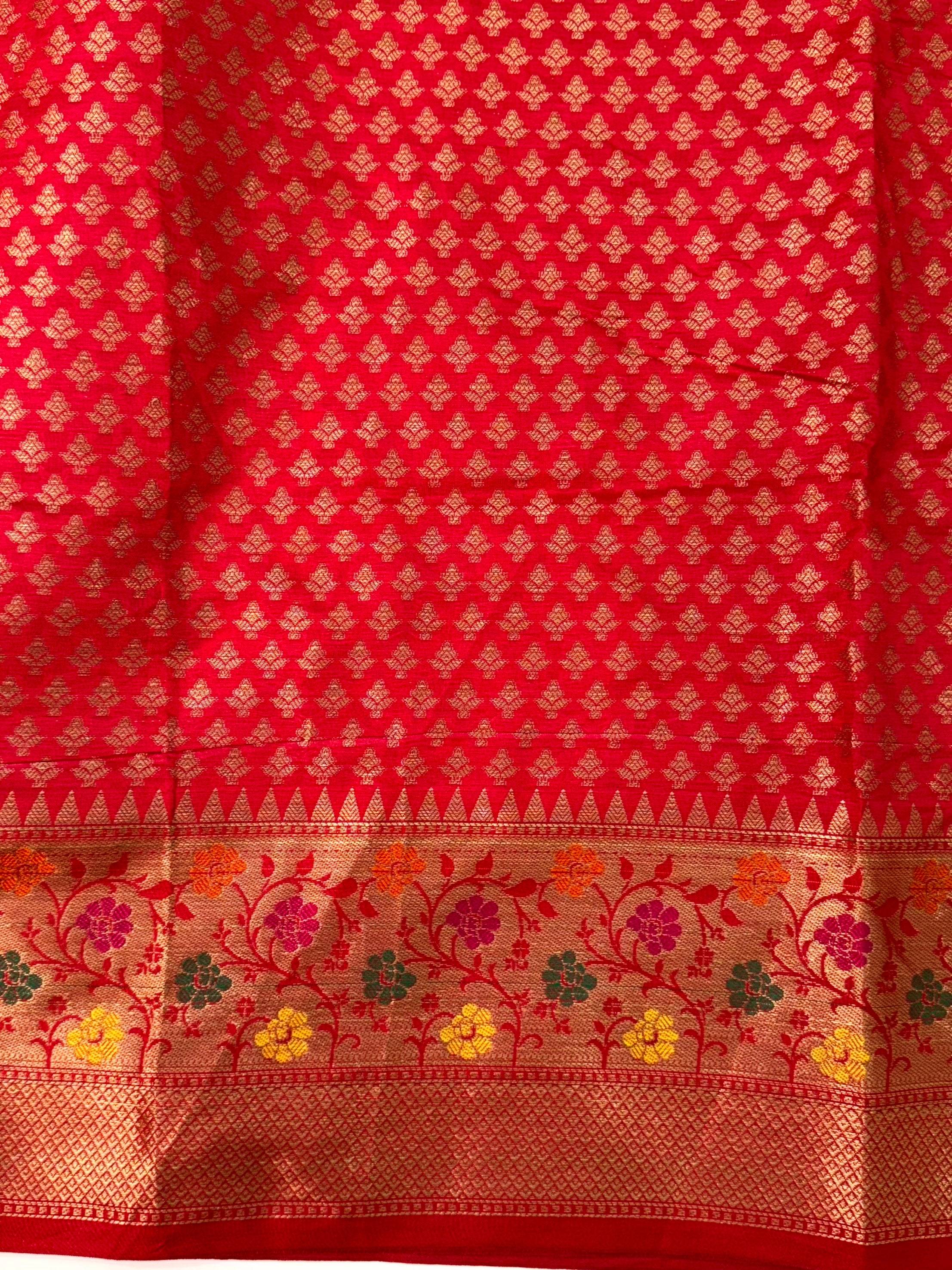 Pink Banarasi Minakari Katan Silk Saree