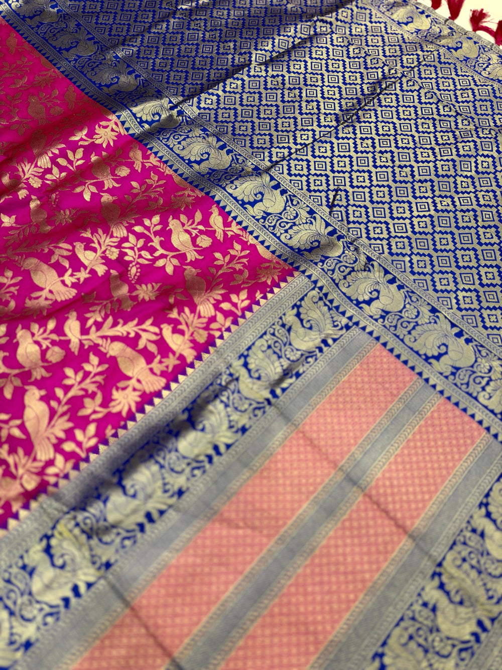 Peacock Purple Banarasi Silk Saree