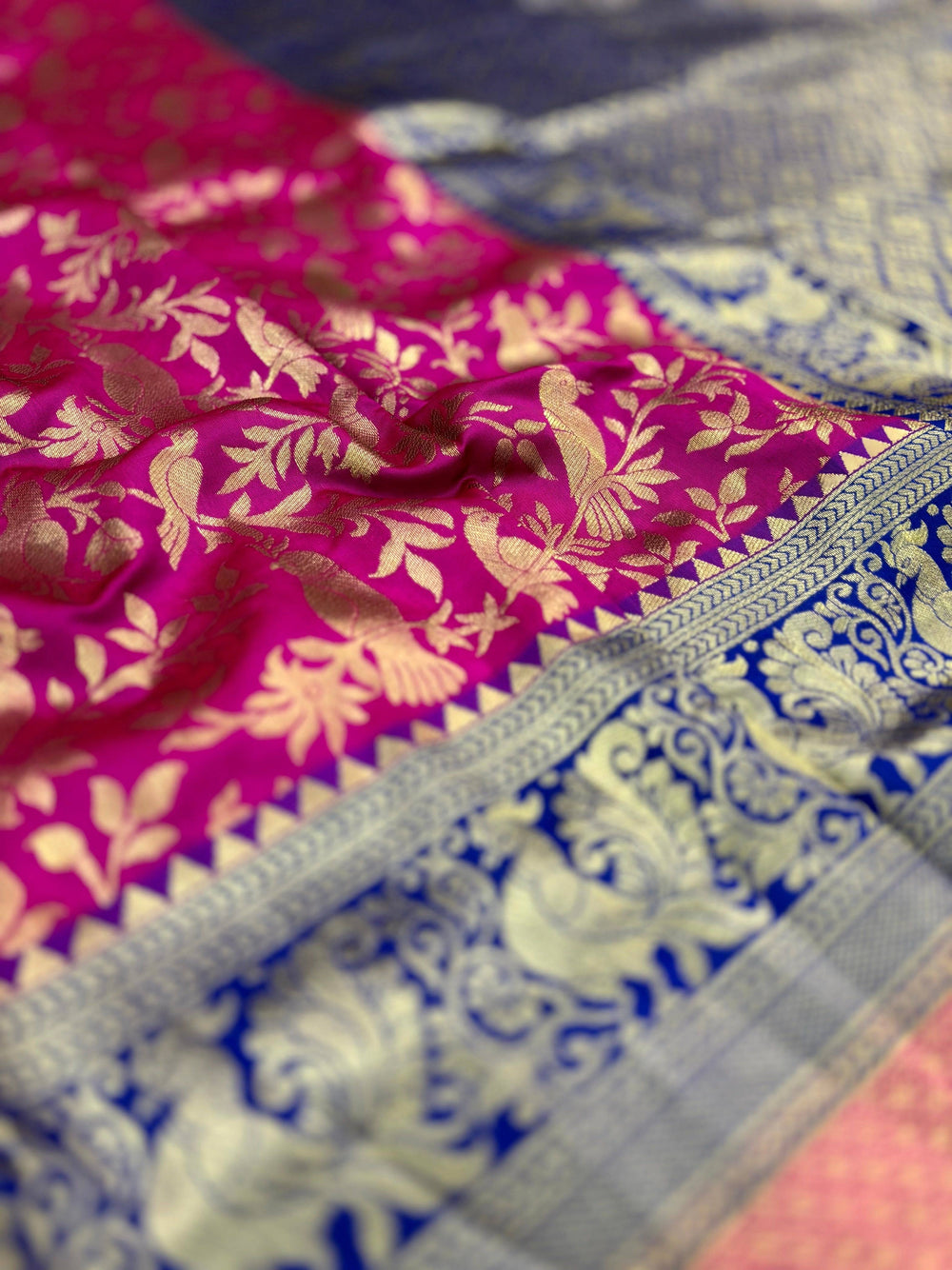 Peacock Purple Banarasi Silk Saree