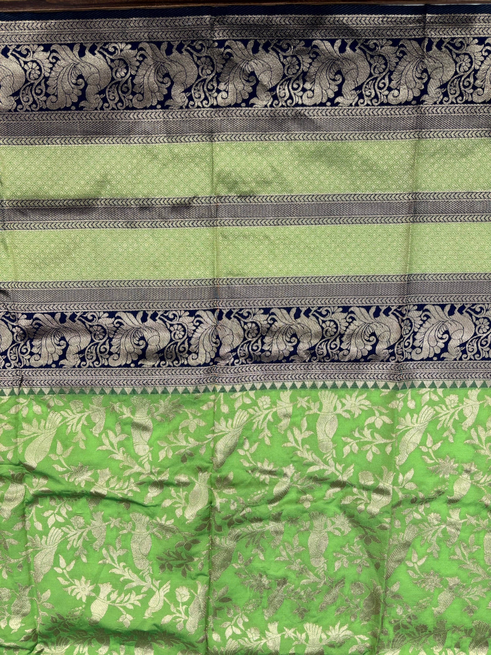 Peacock Green Banarasi Silk Saree