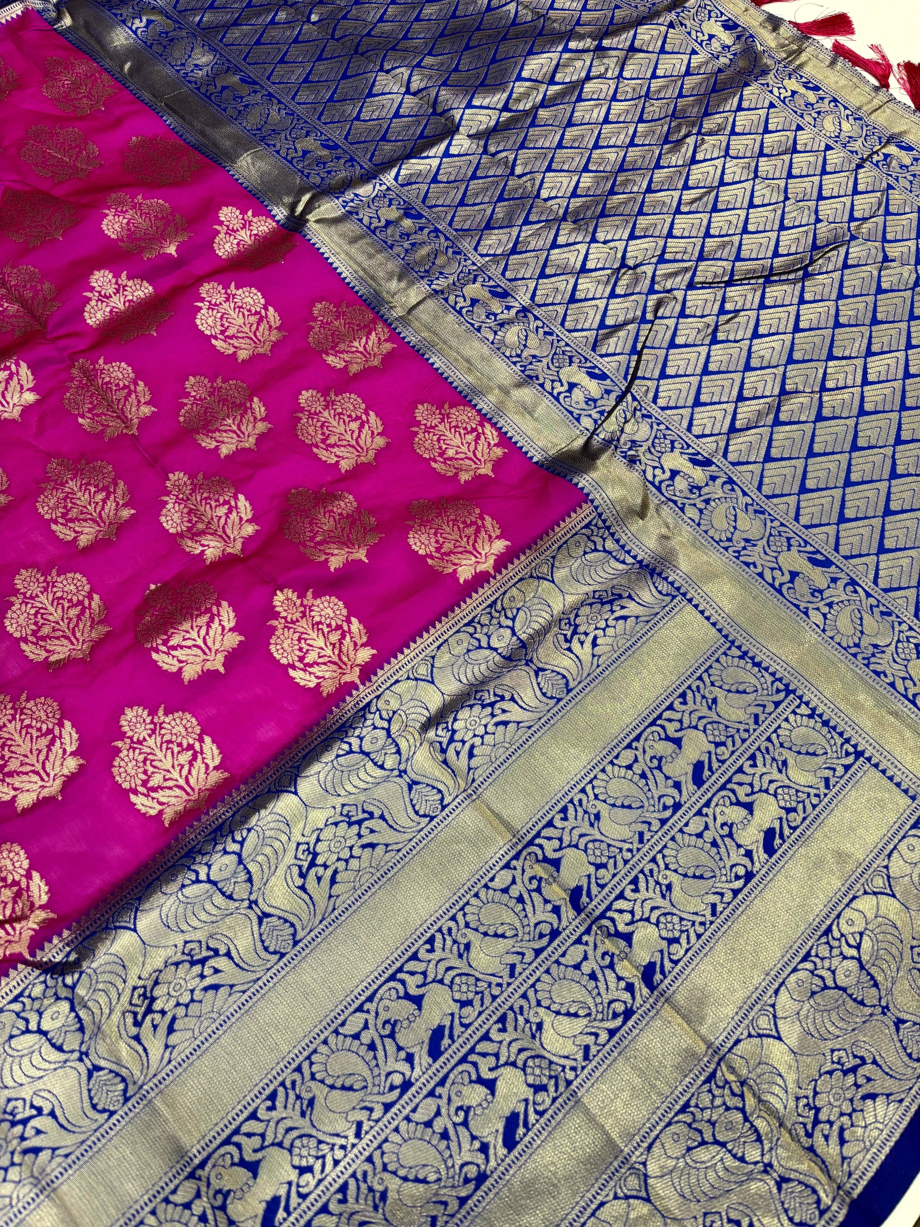 Royal Purple Woven Design Banarasi Saree