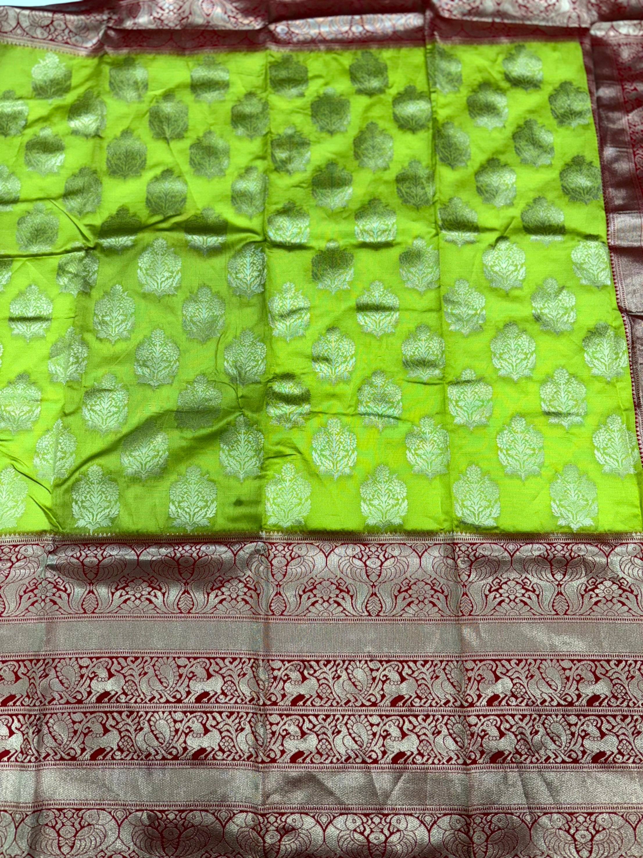 Olive Woven Design Banarasi Saree