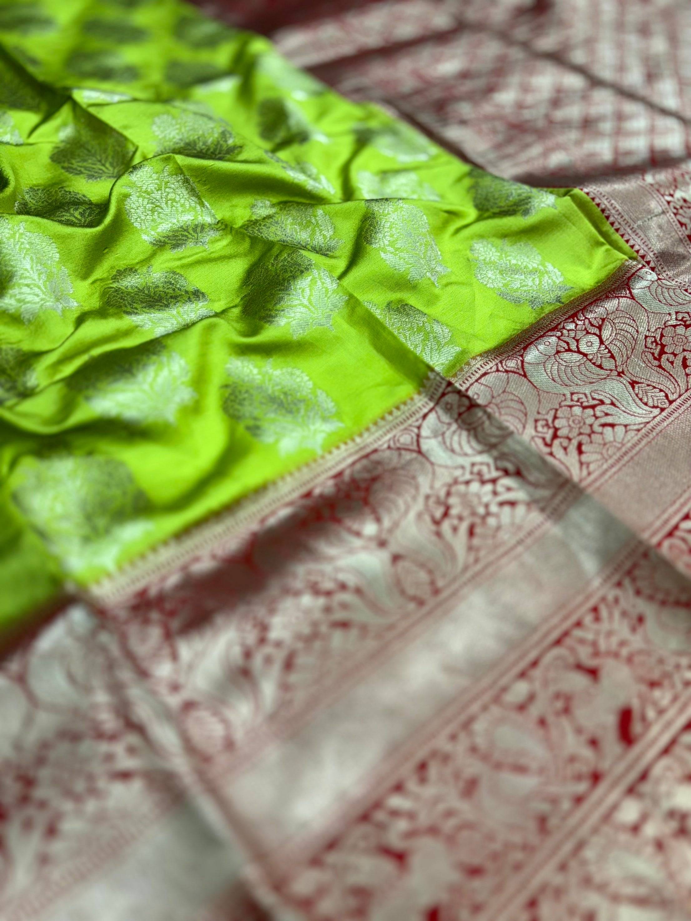 Olive Woven Design Banarasi Saree