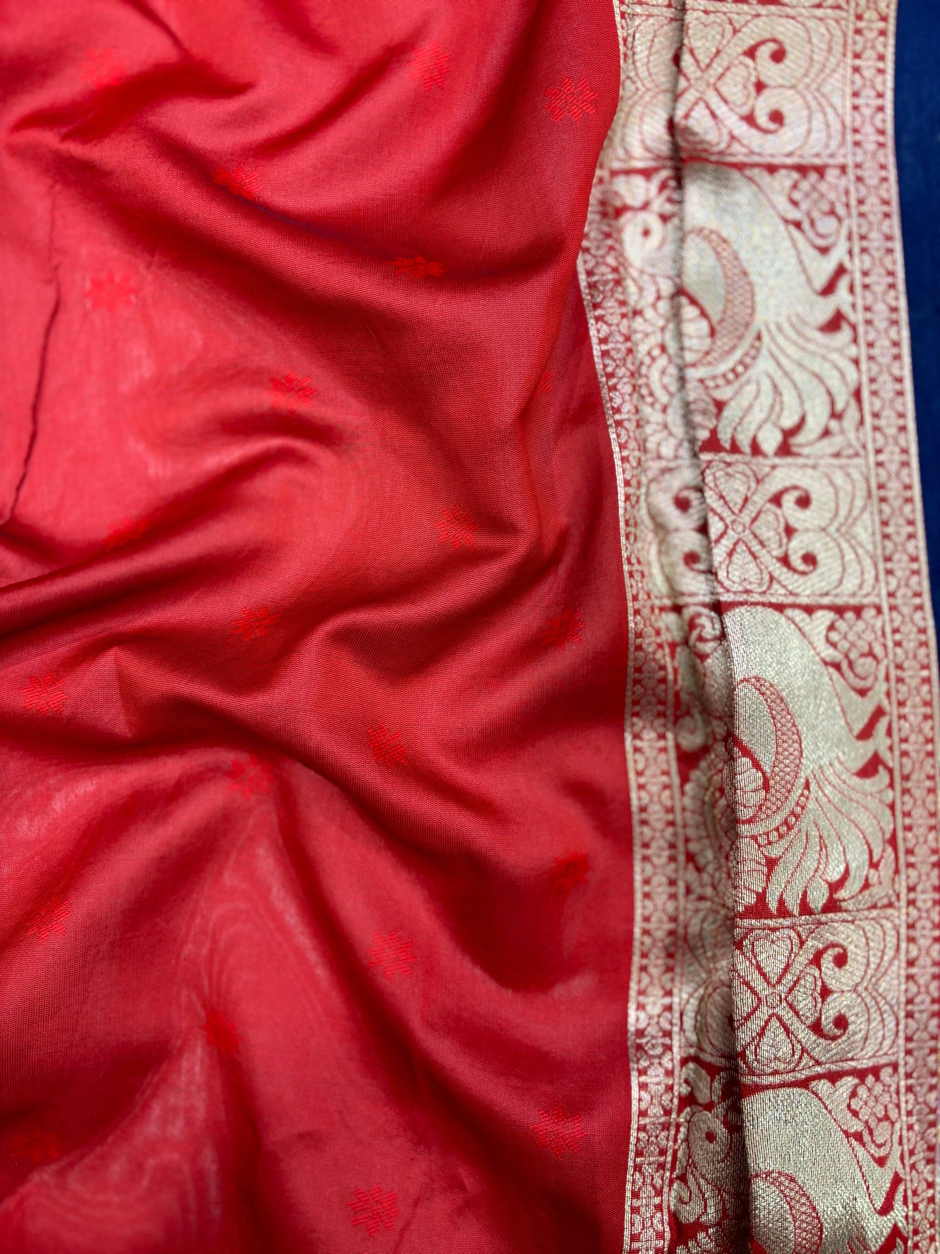 Radiant Navy Blue Banarasi Silk Saree